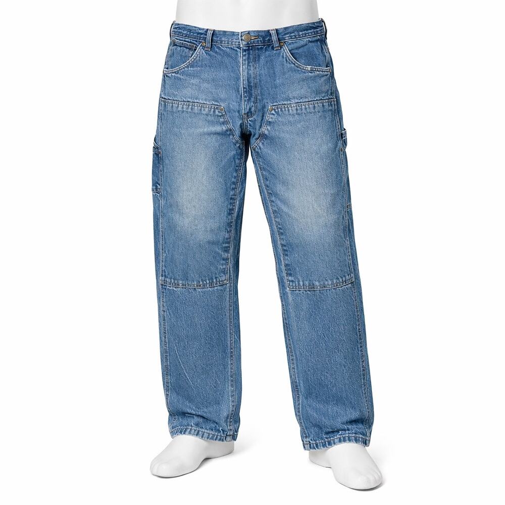 Key Carpenter Jeans 42 Blue Cotton Double Knee Vintage Workwear Mexico